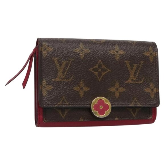 LOUIS VUITTON Monogram Portefeuille Flor Compact Wallet Fuchsia M64588 LV 128881 - Picture 5 of 14